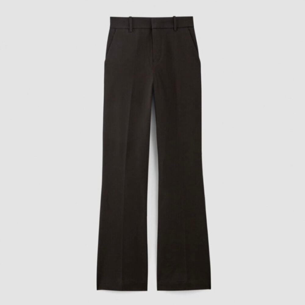 Everlane Sz 6 Black The Bi-Stretch Flare Pant Trousers Classic Office Old Money